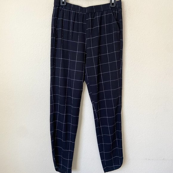 Marine Layer Allison Pant in Black Windowpane Contemporary Minimalist - Picture 2 of 11